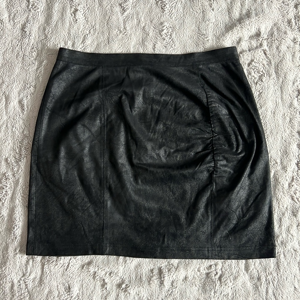 Free People Faux Leather Mini Skirt